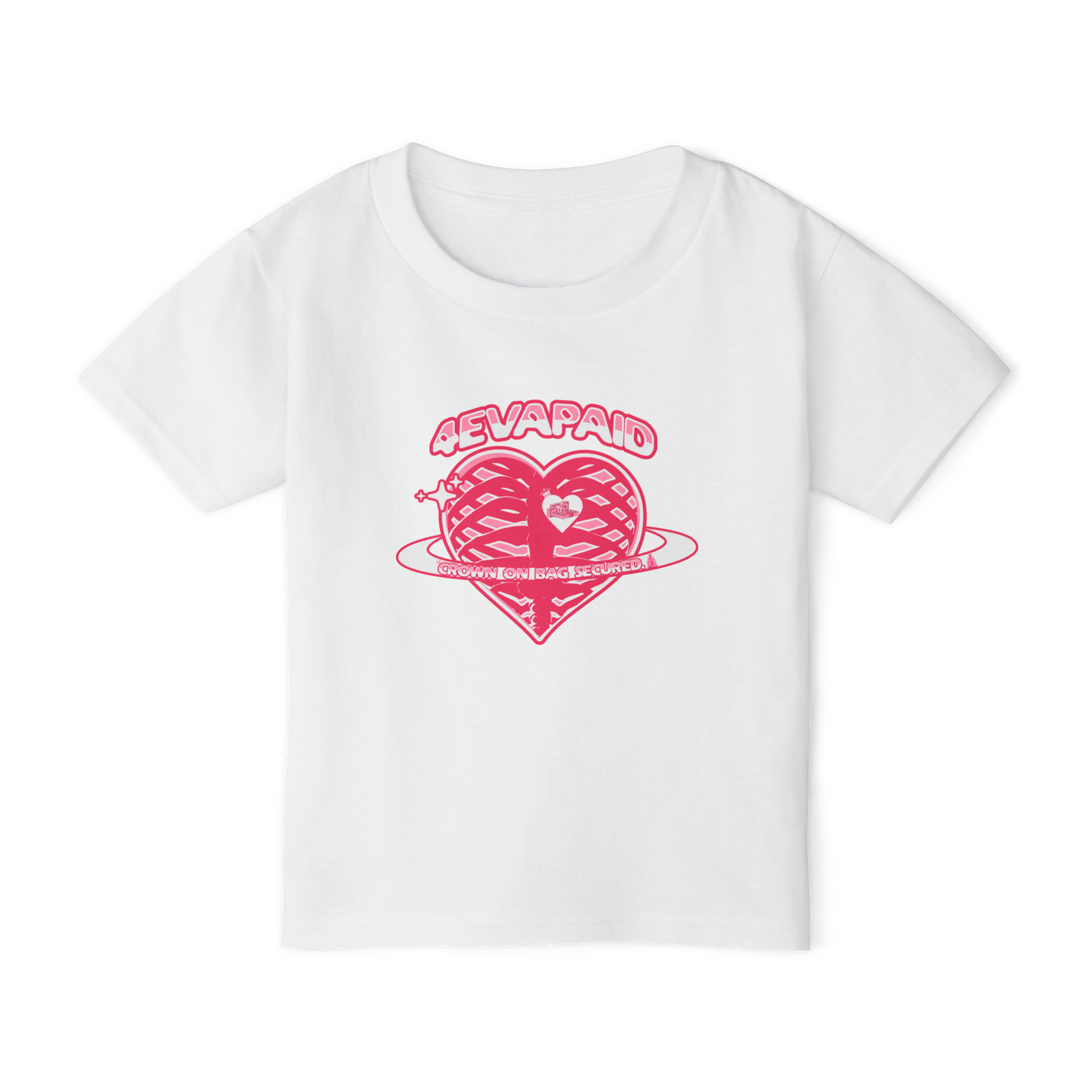 4EVAPAID Toddler T-Shirt with Heart & Inspirational Quote