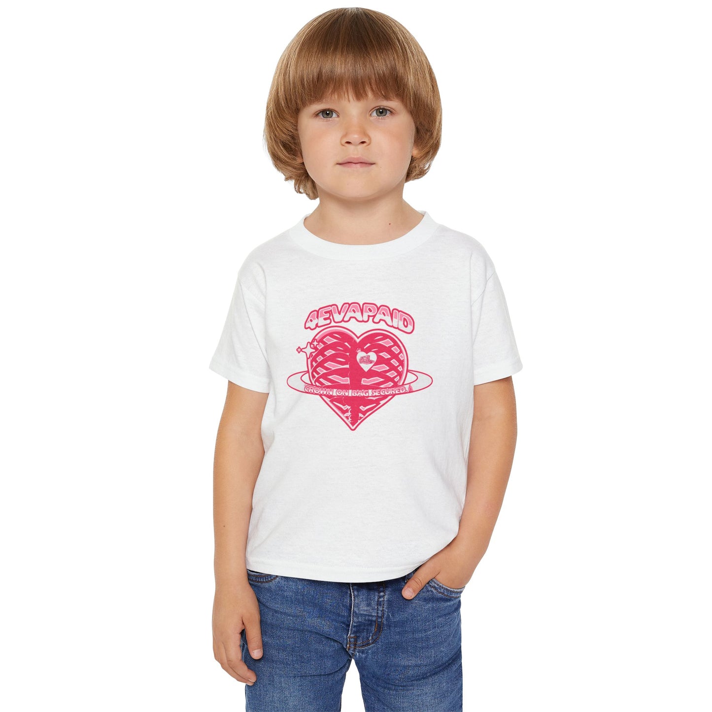 4EVAPAID Toddler T-Shirt with Heart & Inspirational Quote